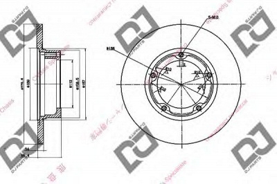 DJ PARTS bd1782 -  Тормозной диск